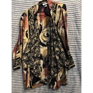 VINTAGE AKF NEW YORK WOMENS RAYON JACKET/ KIMONO SIZE Medium